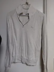 ラコステ ハーフジップアップ スウェット アイボリー