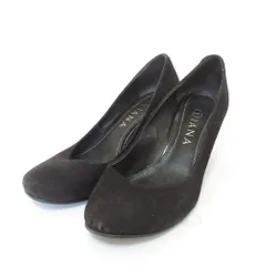 良品 DIANA ダイアナ スエードパンプス ハイヒール 22.5cm ブラック レディース 古着 中古 USED