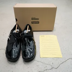 正規 新品 Supreme シュプリーム × Clarks クラークス originals patent leather wallabee パテント レザー ワラビー シューズ 黒 2021Q♪