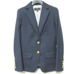 美品 J.CREW ジェイクルー 金ボタン 紺ブレ ブレザー テーラードジャケット OOP ネイビー レディース 古着 中古 USEDのサムネイル
