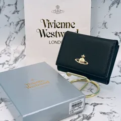 《新品未使用》Vivienne Westwood ヴィヴィアンウエストウッド 三つ折り財布 がま口　ブラック　黒