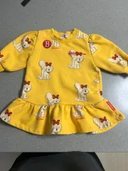 BEBE DE PINO ベベデピノ 犬 スウェット ONE PIECE イェロー 85サイズ