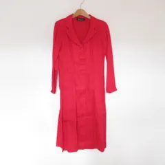 美品 agnes b アニエスベー 長袖 ロング シャツワンピース 36 レッド レディース 古着 中古 USEDのサムネイル