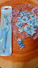 スマーフボールペン+ビーズ+アクリルチャームセット🩵のサムネイル