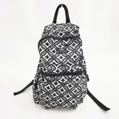 BAG'n'NOUN 軽量 DAY PACK リュック・デイパック ブラック ホワイト レディース バッグンナウン【中古】6-0331G◎のサムネイル