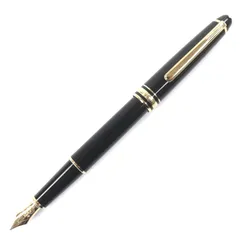 美品▼MONTBLANC モンブラン ヴィンテージ マイスターシュテュック クラシック ペン先14K Fニブ ホワイトスター 万年筆 ブラック ゴールド 西ドイツ製 メンズ