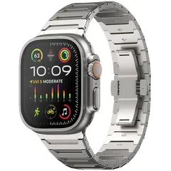 【新品】 ULTIMAL for Apple Watch用 純チタン バンド DLCコーティング 49mm/46mm/45mm/44mm 対応 Ultra 3/2/Ultra・SE（第3/2/1世代）・Series 11/10/9/8/7/6/5/4 メタ 1
