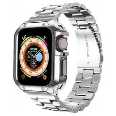 【新品】 [BELTIES] アップルウォッチバンド AppleWatch用 38mm 40mm 41mm ステンレス アップルウォッチ11 ウルトラ ウルトラ2 ウルトラ3 SE SE2 SE3 人気 ベルティーズ メタルバンド ケース付き (シルバー, 0