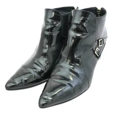 HUGO BOSS ヒューゴボス バックジップ ピンヒール ショートブーツ ブラック系 38【中古】のサムネイル