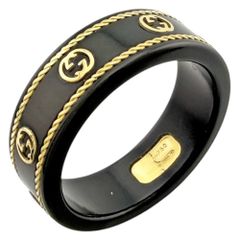 磨き済/美品 GUCCIグッチ リング 17号/18.4mm インターロッキング グッチ アイコン インターロッキング リング 指輪 17号 セラミック