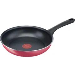 T-fal(ティファール) フライパン 26cm クランベリーレッド B55905 ガス火専用　チタンコーティング 軽い