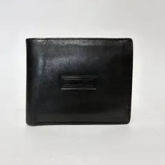 3654 Christian Dior クリスチャンディオール 二つ折り財布 ブラック レザー