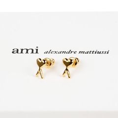 新品正規品】AMI PARIS ハート型 シングルピアス シルバーBOX付き
