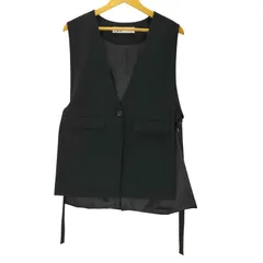 ザラ ZARA バックル ベスト ジレ レディース import：M 