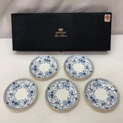 新品未使用] 庫山窯 前畑陶器 美濃焼 花銀彩 中皿 和皿 5枚 元箱入り