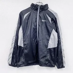 NIKE　ナイキ　トラックジャケット/ジャージパーカー　スウッシュ　黒　ブラック　Lサイズ　古着