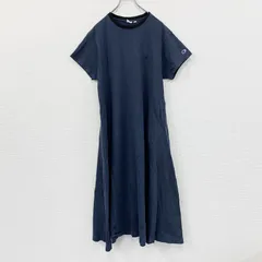 Champion×BEAMS BOY　チャンピオン　ビームス　フレアワンピース　リンガーT　紺　ネイビー　Sサイズ　古着