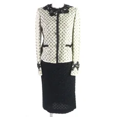 【ドンドン見直し】未使用品▼DOLCE&GABBANA ドルチェ＆ガッバーナ 黒タグ 総レース スーツ セットアップ ベージュ ブラック 38 イタリア製 正規品 レディース