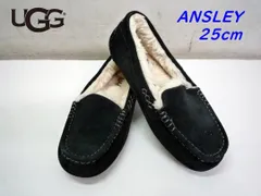 UGG アグ ANSLEY アンスレー ブラック 25cm モカシン ムートン シューズ スリッポンのサムネイル