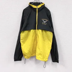 90s　Holloway　ナイロンジャケット　ヴィンテージ　黄色　イエロー　黒　ブラック　Lサイズ　　古着