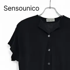 SENSO UNICO センソユニコ ブラック レディース トップス シャツ ブラウス 半袖 カジュアル 【サイズ42】XLサイズ相当 415KJのサムネイル