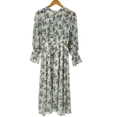 ナチュラルクチュール natural couture フラワージャガードプチハイパイピングワンピース レディース FREE 