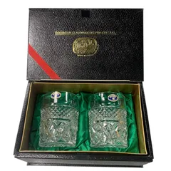 ♪166 ボヘミアクリスタル　ロックグラス ペアセット 未使用 保管品