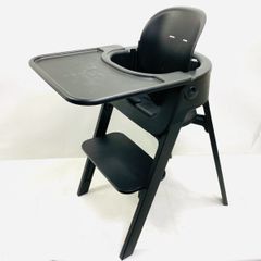 【訳あり】YATOMI ヤトミ　NOVUS ノウス　ベビーチェア ハイチェア　黒 ヤトミ NOVUS ノウス ベビーハイチェア