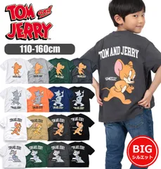 【送料無料】トム＆ジェリー 半袖 tシャツ オーバーサイズ プリント バックプリント BIGシルエット 大きめ キッズ 男の子 女の子 子供服 キャラクター sf-t25-01