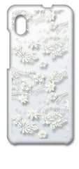 【新品未使用】Galaxy A20 SC-02M SCV46 ギャラクシー クリア ハードケース (  花柄 (ホワイト) ) 和柄 花柄 もみじ 菊 牡丹 