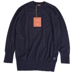 極美品 ロロピアーナ Loro Piana ニット THE GIFT OF KINGS THENOBLEST OF WOOL ウール トップス レディース 40ネイビー 極美品 ロロピアーナ Loro Piana ニット THE GIFT OF KINGS THENOBLEST