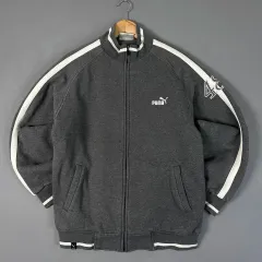 プーマ キルティング ジップアップ ジャケット グレー L 121904