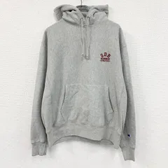 Champion　チャンピオン　リバースウィーブ　スウェットパーカー/フーディー　3連プリント　グレー　Lサイズ　古着