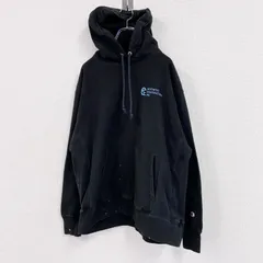 Champion　チャンピオン　リバースウィーブ　スウェットパーカー/フーディー　3連プリント　ブラック　XLサイズ　古着