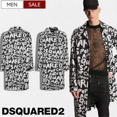 DSQUARED2 ブラック パテントロングジャケット - メルカリ