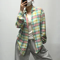 トミーヒルフィガー チェック シャツ L 052805