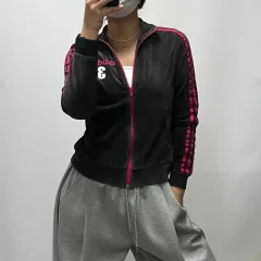 アディダス ツアーベルベット ベロア トラックジャージ ジャージ ピンクブラウン レディース 85 053105