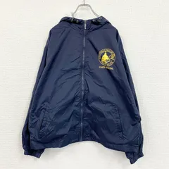 90s～　AUGUSTA　フルジップナイロンジャケット　ヴィンテージ　紺　ネイビー　Lサイズ　古着