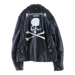 mastermind JAPAN (マスターマインドジャパン) 17AW ×VANSON カウレザー ジップアップ シングルライダース MWVP17-BL001-1 ブラック