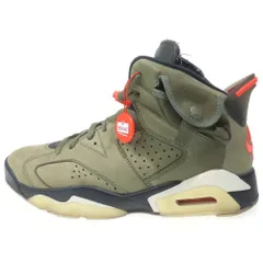 NIKE (ナイキ) ×TRAVIS SCOTT AIR JORDAN 6 RETRO SP CN1084-200 トラヴィス スコット エアジョーダン6 ハイカットスニーカー カーキ US9/27cm