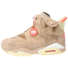 NIKE (ナイキ) ×TRAVIS SCOTT AIR JORDAN 6 RETRO SP BRITISH KAHKI DH0690-200 トラヴィススコット エアジョーダン6 ブリティッシュカーキ ハイカットスニーカー US8/26cm