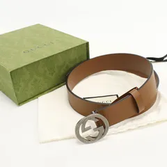 GUCCI グッチ インターロッキングG 546389 ベルト レザー【中古】 メンズ