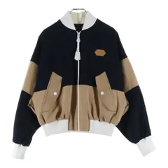 LOUIS VUITTON (ルイヴィトン) 26SS シルク混 カラーブロック ジップアップ ボンバージャケット ブラウン/ブラック RW261WD G72 FUJA33のサムネイル