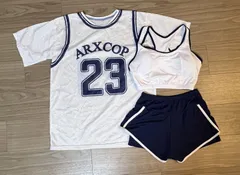 【訳あり】 タンキニ 水着 3点セット ブルー Lサイズ 体型カバー ショートパンツ ラッシュガード 一部不良