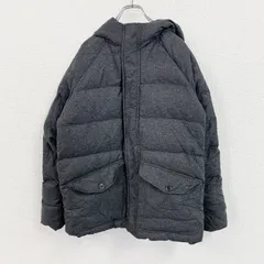 GAP　ギャップ　フーデットダウンジャケット　ダウン80％　比翼仕立て　ダークグレー　Mサイズ　古着