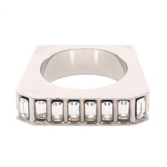 JeanPaulGaultier スクエアクリスタルリング archive - メルカリ