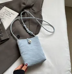 ミニショルダーバッグ スマホポーチ 斜めがけバッグ レディース シンプル 無地 コンパクト 軽量 便利 お出かけ用