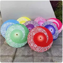 和傘 舞踊傘 唐傘 日傘 コスプレ小物 撮影用 和装飾り 祭り 演舞 舞台 小道具 インテリア 飾り傘 M0414-7WLX-1のサムネイル