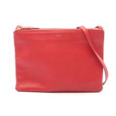 CELINE セリーヌ ラージトリオ フィービー 旧ロゴ ショルダーバッグ 赤 
