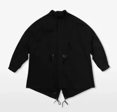 アウトスタンディング フィッシュテール パーカー ブラックM